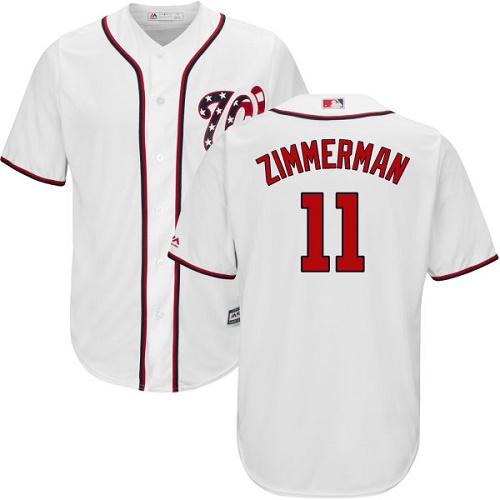 Nationals #11 Ryan Zimmerman White New Cool Base Stitched MLB Jersey - Click Image to Close